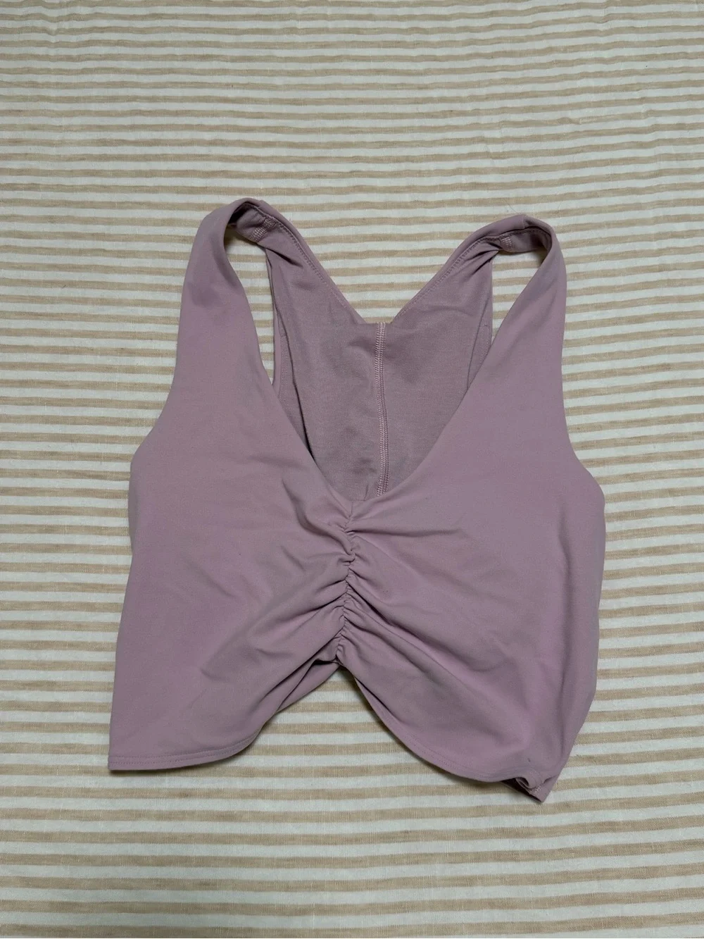 lululemon athletica Blush Pink Ruched Sports Bralette